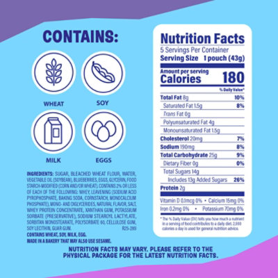 Entenmanns Little Bites Blueberry Mini Muffins 5 Packs - 7.5 OZ - Image 2