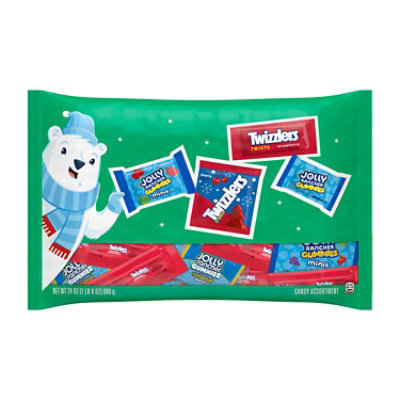 Jolly Rancher And Twizzlers Assorted Fruit Flavored Christmas Candy Variety Bag - 24 Oz - Image 1