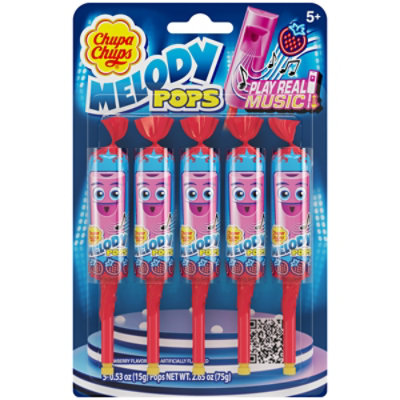 Chupa Chups Melody Pops Strawberry - 12 CT - Image 1