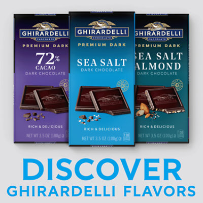 GHIRARDELLI PREMIUM DARK Sea Salt Dark Chocolate Bar - 3.5 Oz - Image 2
