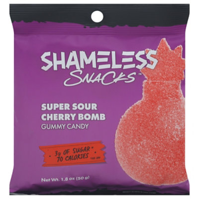 Shamelss Gummy Candy Super Sour Cherry Bombs - 1.08 OZ - Image 3