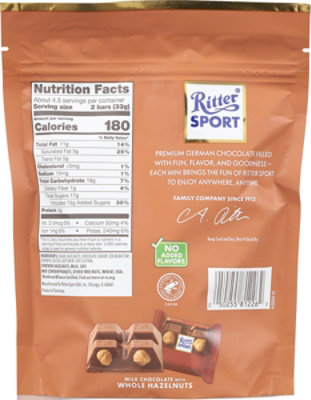 Ritter Sport Milk Chocolate Whole Hazelnut Mini - 5.29 OZ - Image 5
