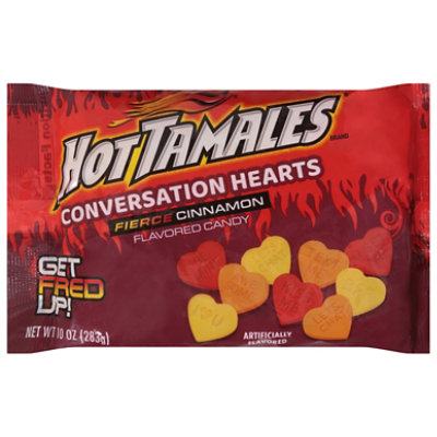 Hot Tamales Conversation Hearts - 10 OZ - Image 1