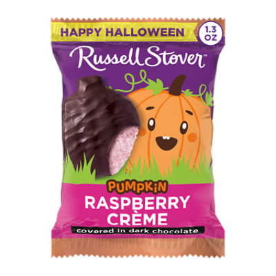 Russell Stover Pumpkin Dark Chocolate Raspberry Creme - 1.3 OZ - Image 1