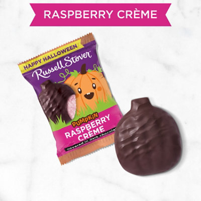 Russell Stover Pumpkin Dark Chocolate Raspberry Creme - 1.3 OZ - Image 3