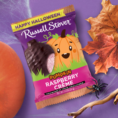 Russell Stover Pumpkin Dark Chocolate Raspberry Creme - 1.3 OZ - Image 4