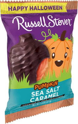 Russell Stover Pumpkin Dark Chocolate Sea Salt Caramel - 1.3 OZ - Image 9