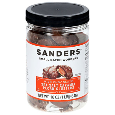 Sanders Milk Chocolate Sea Salt Caramels Pecan Clusters Tub - 16 OZ - Image 2