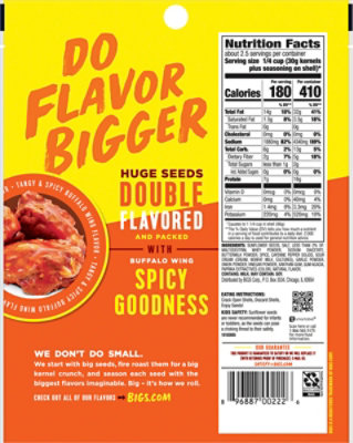 Bigs Sunflower Seeds Franks Red Hot Buffalo Wing - 5.35 OZ - Image 4