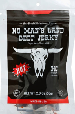 No Mans Land Beef Jerky Hot - 2 OZ - Image 2