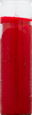 Clear Glass Red Wax Candle - EA - Image 3