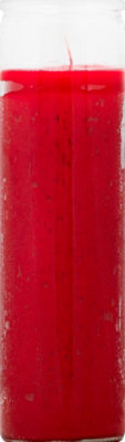 Clear Glass Red Wax Candle - EA - Image 2