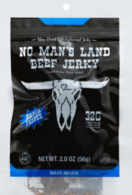 No Mans Land Beef Jerky Black Pepper - 2 OZ - Image 2