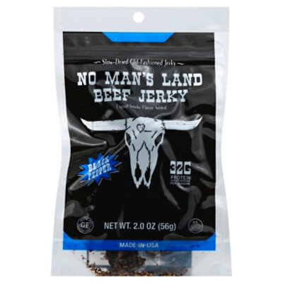 No Mans Land Beef Jerky Black Pepper - 2 OZ - Image 1