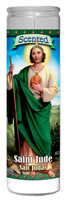 St Jude White Wax Jasmine Scented - EA - Image 1