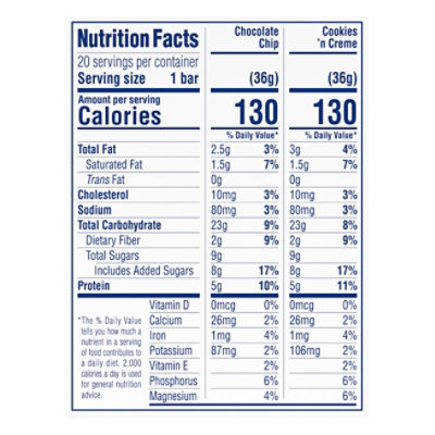Clif Zbar Protein Chocolate Chip And Cookies N Cream - 25.4 OZ - Image 4