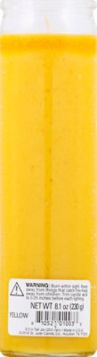 Clear Glass Yellow Wax Candle - EA - Image 4