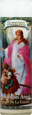 St Jude Candle Guardian Angel Scented White Wax - EA - Image 2