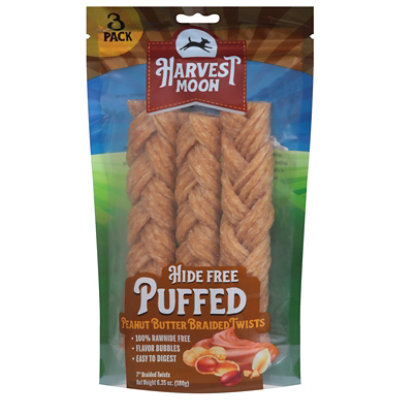 Harvest Moon Hide Free Peanut Butter Puffed Twist 7 In - 3 CT - Image 2