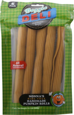Doggie Deli Nonnas Hide Free Pumpkin Roll - 5 CT - Image 2