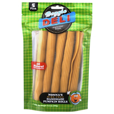 Doggie Deli Nonnas Hide Free Pumpkin Roll - 5 CT - Image 1