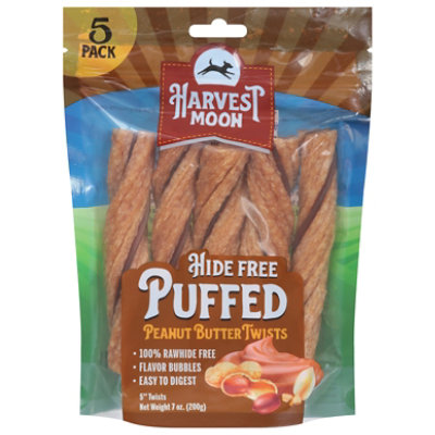 Harvest Moon Hide Free Peanut Butter Puffed Twist 5 In - 5 CT - Image 2
