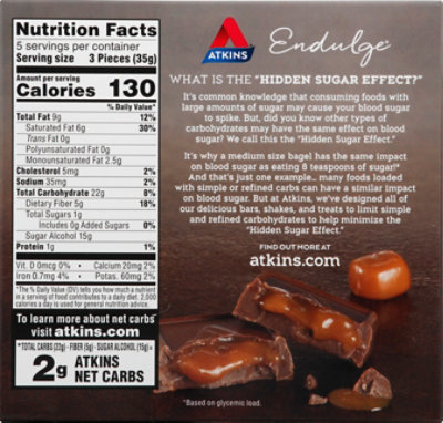 Atkins Endulge Milk Chocolate Caramel Squares - 6 OZ - Image 5