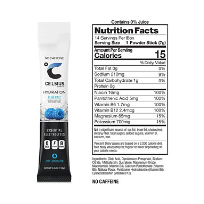 Celsius Hydration Blue Razz - 14 CT - Image 3