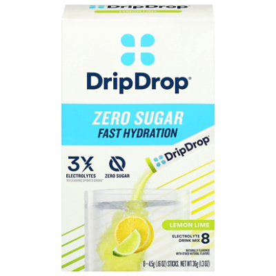 Drip Drop Zero Sugar Lemon Lime - 8 CT - Image 1