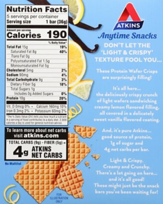 Atkins Protein Wafer Crisps Lemon Creme - 6.35 OZ - Image 5