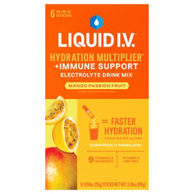 Liquid Iv Immune Support Mango Passionfruit - 6 CT - Image 2