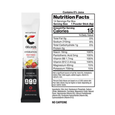 Celsius Hydration Fruit Punch - 14 CT - Image 3