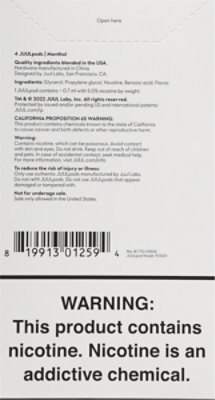 Juul Pod 4-pack Menthol 5% - 1 EA - Image 4