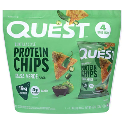 Quest Chips Tortilla Protein Salsa Verde 4pk - 4 OZ - Image 2