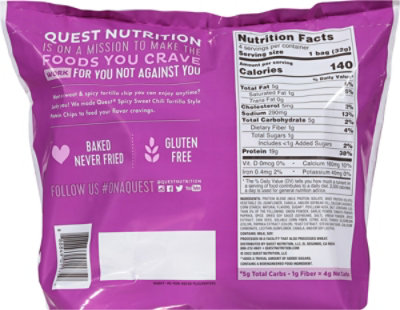 Quest Chips Tortilla Protein Spicy Sweet Chili 4ct - 4.5 OZ - Image 6