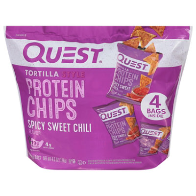 Quest Chips Tortilla Protein Spicy Sweet Chili 4ct - 4.5 OZ - Image 2