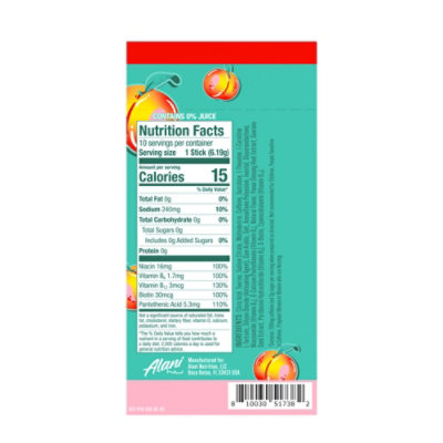 Alani Energy Sticks Juicy Peach - 10 CT - Image 2