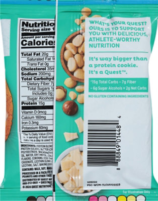 Quest Protein Cookie White Chocolate Macadamia - 2.04 OZ - Image 6