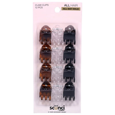Scunci Clip Jaw Chunky - 12 PK - Image 1