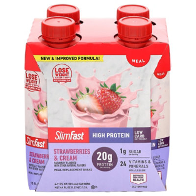 Slimfast Rtd Adv Strw&crm - 44 OZ - Image 1