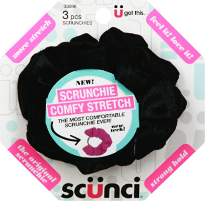 Conair Scrnch Comfy Black Velvet - 3.00 PK - Image 2