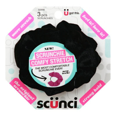 Conair Scrnch Comfy Black Velvet - 3.00 PK - Image 1