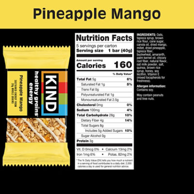 Kind Hg Bar Energy Pineapple Mango - 7.1 OZ - Image 5