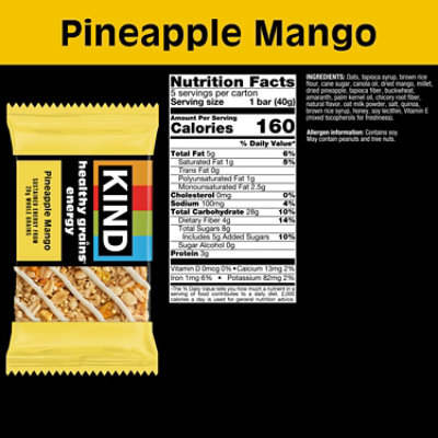 Kind Hg Bar Energy Pineapple Mango - 7.1 OZ - Image 3
