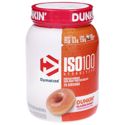 Dymatize Iso 100 1.34lb Dunkin Glazed Donut - 21.5 OZ - Image 1
