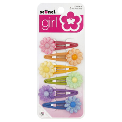Scunci Clippies Flowers Too - 6.00 PK - Image 1