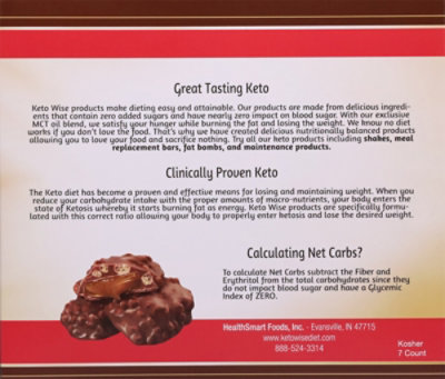 Keto Wise Fat Bomb Crispy Caramel Multipack - 7.9 OZ - Image 6