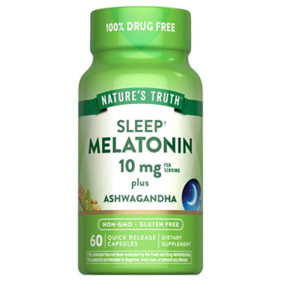 Nt Melatonin 10mg N Ashwagandha Capsules - 60 CT - Image 2