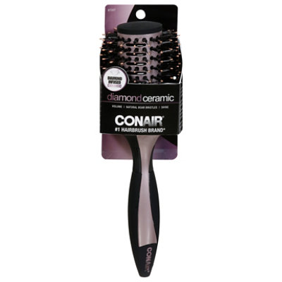 Conair Brush Diamond Lg Bented Porc Round - EA - Image 2