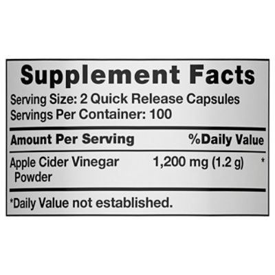Natures Truth Apple Cider Vinegar Caps - 200 CT - Image 3